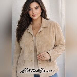 Eddie Bauer‎ Light Tan suede jacket XL..XXL